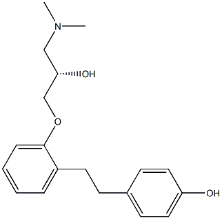 (2S)-3-(Dimethylamino)-1-[2-(4-hydroxyphenethyl)phenoxy]-2-propanol Structure