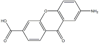 7-Amino-9-oxo-9H-xanthene-3-carboxylic acid,,结构式