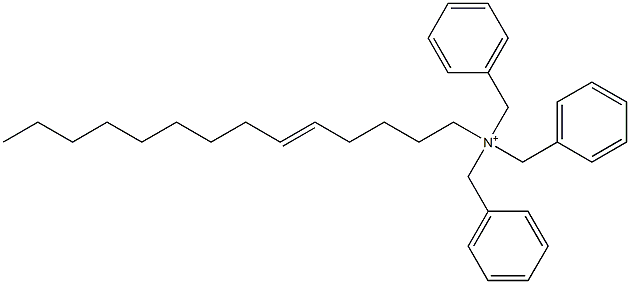 (5-テトラデセニル)トリベンジルアミニウム 化学構造式