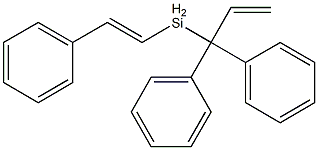 (E)-1,4,4-Triphenyl-3-sila-1,5-hexadiene Struktur