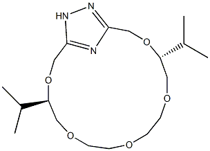 (4R,14R)-4,14-Diisopropyl-3,6,9,12,15-pentaoxa-18,19,20-triazabicyclo[15.2.1]icosa-1(20),17-diene,,结构式