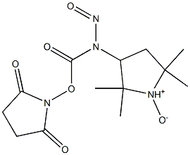 2,2,5,5-Tetramethyl-3-[[(2,5-dioxo-1-pyrrolidinyl)oxycarbonyl]nitrosoamino]pyrrolidine 1-oxide,,结构式