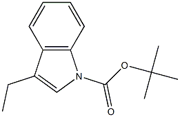 1-(tert-ブトキシカルボニル)-3-エチル-1H-インドール 化学構造式