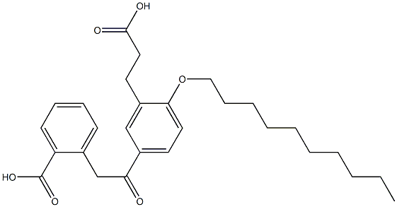 5-[(2-Carboxyphenyl)acetyl]-2-(decyloxy)benzenepropanoic acid 结构式