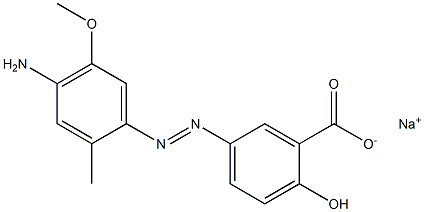 5-(4-Amino-5-methoxy-2-methylphenylazo)-2-hydroxybenzoic acid sodium salt,,结构式