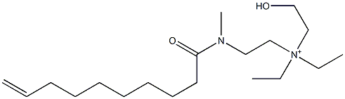 2-[N-Methyl-N-(9-decenoyl)amino]-N,N-diethyl-N-(2-hydroxyethyl)ethanaminium Structure