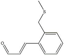 3-[2-[(Methylthio)methyl]phenyl]propenal,,结构式