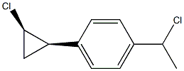 (1R,2R)-1-Chloro-2-[4-(1-chloroethyl)phenyl]cyclopropane Struktur