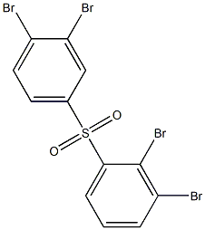 2,3-ジブロモフェニル3,4-ジブロモフェニルスルホン 化学構造式