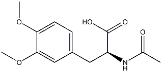 3,4-ジメトキシ-N-アセチル-L-フェニルアラニン 化学構造式