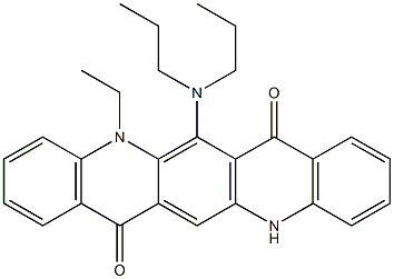 6-(Dipropylamino)-5-ethyl-5,12-dihydroquino[2,3-b]acridine-7,14-dione Structure