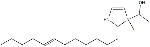 2-(7-ドデセニル)-1-エチル-1-(1-ヒドロキシエチル)-4-イミダゾリン-1-イウム 化学構造式