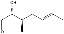 (2R,3R)-2-Hydroxy-3-methyl-5-heptenal,,结构式