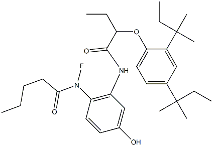 4-(N-Fluoro-N-pentanoylamino)-5-[2-(2,4-di-tert-amylphenoxy)butyrylamino]phenol Structure