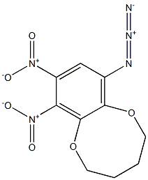 (2,3,4,5-Tetrahydro-9,10-dinitro-1,6-benzodioxocin)-7-yl azide Structure