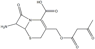7-Amino-8-oxo-3-(3-oxobutyryloxymethyl)-5-thia-1-azabicyclo[4.2.0]oct-2-ene-2-carboxylic acid,,结构式