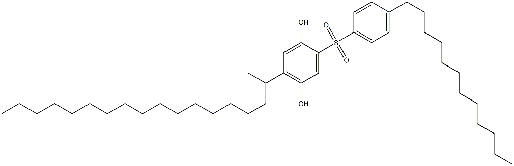 2-(4-ドデシルフェニルスルホニル)-5-(オクタデカン-2-イル)ヒドロキノン 化学構造式