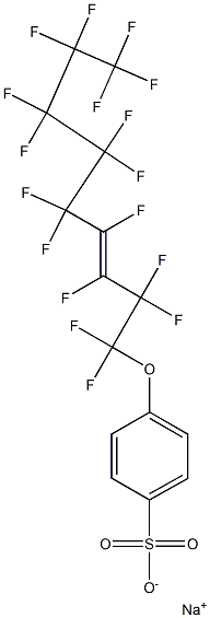 4-[(Heptadecafluoro-3-nonenyl)oxy]benzenesulfonic acid sodium salt,,结构式