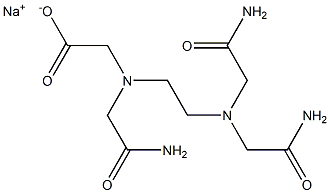 N-[2-[ビス(カルバモイルメチル)アミノ]エチル]-N-(カルバモイルメチル)グリシンナトリウム 化学構造式