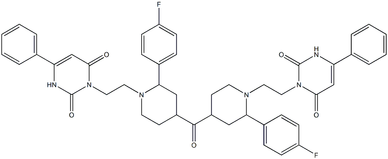 4-Fluorophenyl[1-[2-[(2,6-dioxo-4-phenyl-1,2,3,6-tetrahydropyrimidin)-1-yl]ethyl]piperidin-4-yl] ketone