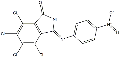 4,5,6,7-Tetrachloro-3-(4-nitrophenylimino)isoindolin-1-one 结构式