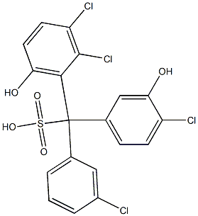 (3-Chlorophenyl)(4-chloro-3-hydroxyphenyl)(2,3-dichloro-6-hydroxyphenyl)methanesulfonic acid