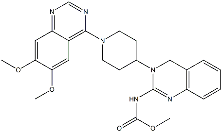 4-[4-[(2-Methoxycarbonylamino-3,4-dihydroquinazolin)-3-yl]-1-piperidinyl]-6,7-dimethoxyquinazoline Structure