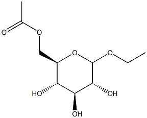 Ethyl 6-O-acetyl-D-glucopyranoside Structure