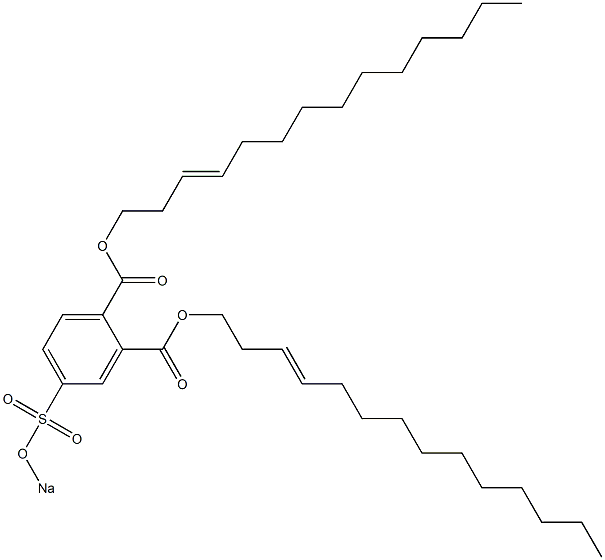 4-(ソジオスルホ)フタル酸ジ(3-テトラデセニル) 化学構造式