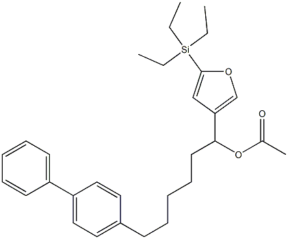 Acetic acid 1-[5-(triethylsilyl)-3-furyl]-6-(biphenyl-4-yl)hexyl ester,,结构式