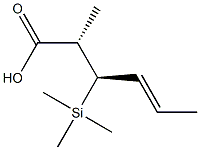 (2S,3R,4E)-2-Methyl-3-(trimethylsilyl)-4-hexenoic acid Struktur