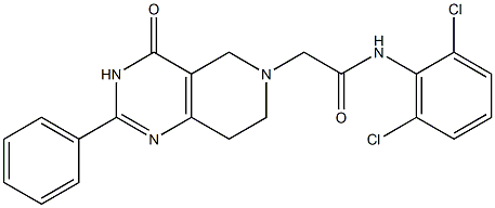 2-[(2-Phenyl-3,4,5,6,7,8-hexahydro-4-oxopyrido[4,3-d]pyrimidin)-6-yl]-2',6'-dichloroacetanilide