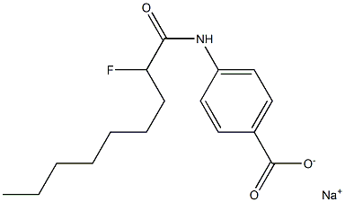 4-[(2-Fluorononanoyl)amino]benzenecarboxylic acid sodium salt Struktur