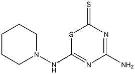 4-Amino-6-(piperidinoamino)-2H-1,3,5-thiadiazine-2-thione,,结构式
