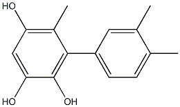 6-(3,4-Dimethylphenyl)-5-methylbenzene-1,2,4-triol,,结构式