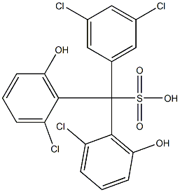 (3,5-Dichlorophenyl)bis(2-chloro-6-hydroxyphenyl)methanesulfonic acid Structure