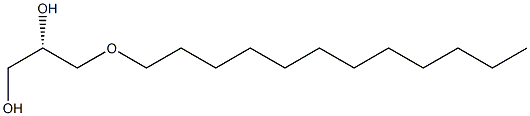(S)-3-(ドデシルオキシ)-1,2-プロパンジオール 化学構造式