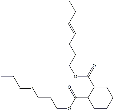 1,2-シクロヘキサンジカルボン酸ビス(4-ヘプテニル) 化学構造式