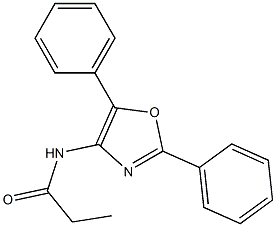 N-(2,5-Diphenyl-4-oxazolyl)propionamide,,结构式