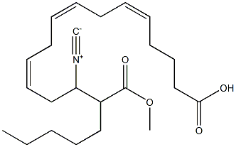 (5Z,8Z,11Z)-14-Isocyano-15-(methoxycarbonyl)-5,8,11-icosatrienoic acid Structure