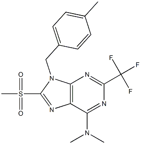 6-Dimethylamino-9-(4-methylbenzyl)-2-trifluoromethyl-8-methylsulfonyl-9H-purine
