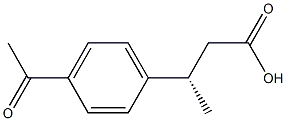 [S,(+)]-3-(p-Acetylphenyl)butyric acid 结构式
