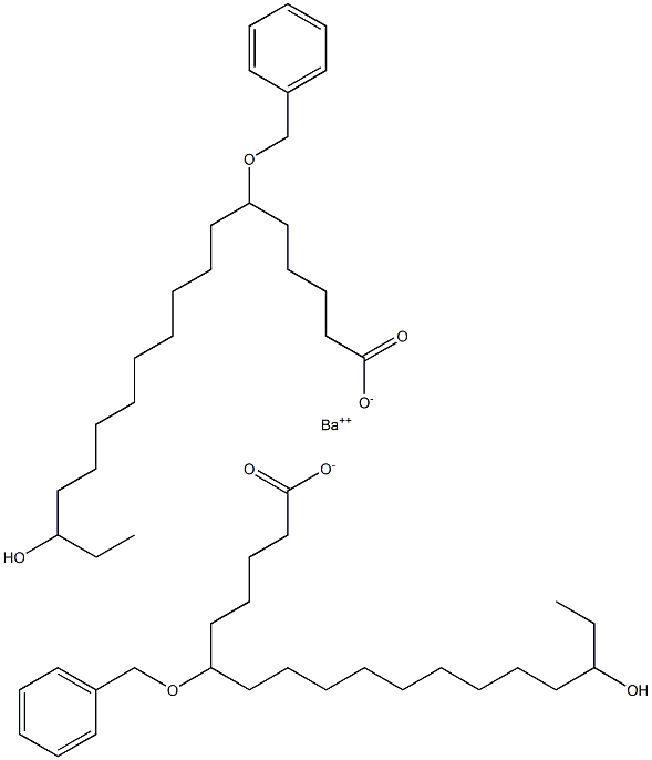 Bis(6-benzyloxy-16-hydroxystearic acid)barium salt Structure