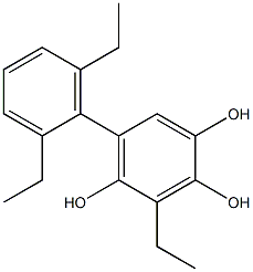 3-Ethyl-5-(2,6-diethylphenyl)benzene-1,2,4-triol Structure