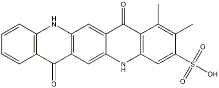 5,7,12,14-Tetrahydro-1,2-dimethyl-7,14-dioxoquino[2,3-b]acridine-3-sulfonic acid 结构式