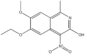 6-Ethoxy-7-methoxy-1-methyl-4-nitroisoquinolin-3-ol 结构式