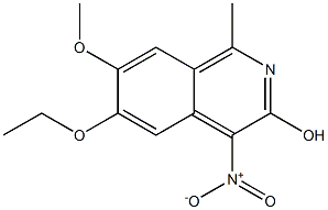 6-Ethoxy-7-methoxy-1-methyl-4-nitroisoquinolin-3-ol Struktur