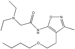 N-[4-(2-Butoxyethyl)-3-methyl-5-isoxazolyl]-2-(diethylamino)acetamide Struktur