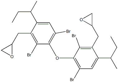 Oxiranylmethyl(4-sec-butyl-2,6-dibromophenyl) ether Struktur