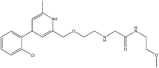 2-[[2-([[(2-Methoxyethyl)carbamoyl]methyl]amino)ethoxy]methyl]-4-(2-chlorophenyl)-6-methyl-1,4-dihydropyridine 结构式